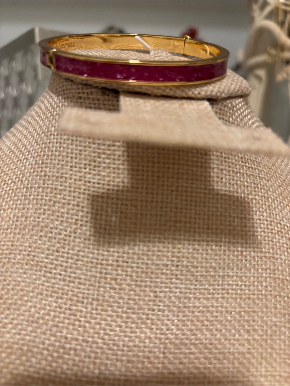 kate spade Gold-Tone Bracelet with Fuchsia Enamel Inlay - Picture 4 of 8